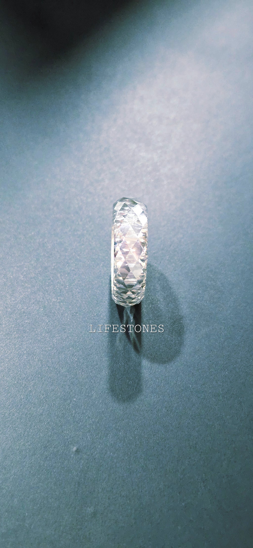 Lab-Grown Carved Moissanite Ring – 8mm Wide Single-Crystal Band