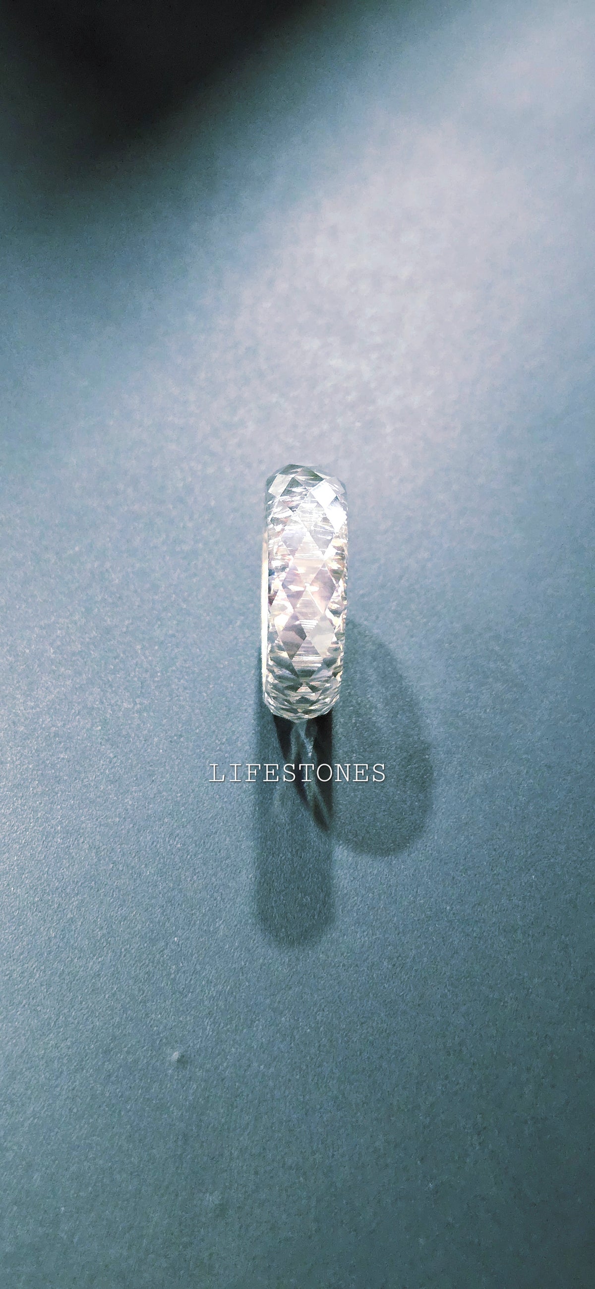 Lab-Grown Carved Moissanite Ring – 8mm Wide Single-Crystal Band