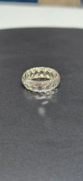 Lab-Grown Carved Moissanite Ring – 8mm Wide Single-Crystal Band