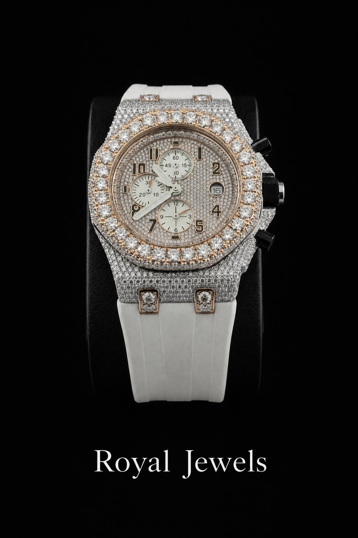Lab Grown Diamond Watch | Luxury Iced Out Diamond Watch | Men's Diamond Wristwatch | Lab Created Diamond Timepiece