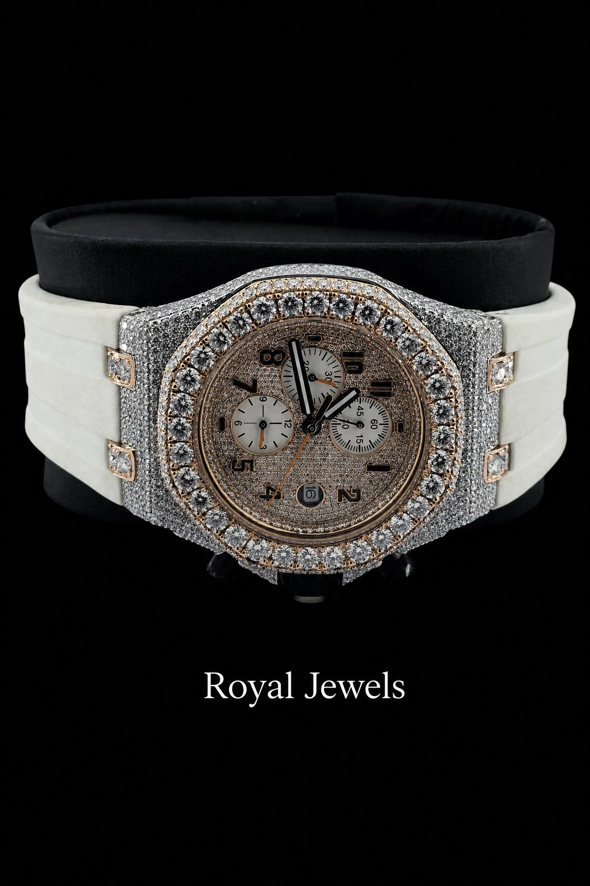 Lab Grown Diamond Watch | Luxury Iced Out Diamond Watch | Men's Diamond Wristwatch | Lab Created Diamond Timepiece