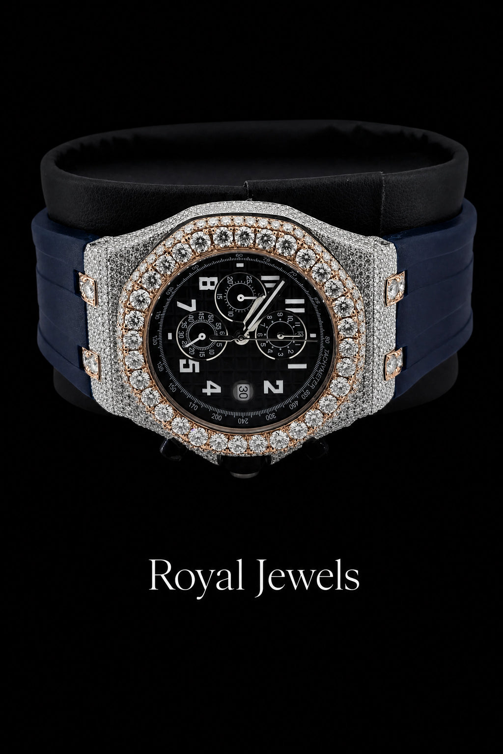 Lab Grown Diamond Watch | Luxury Iced Out Diamond Watch | Men's Diamond Wristwatch | Lab Created Diamond Timepiece