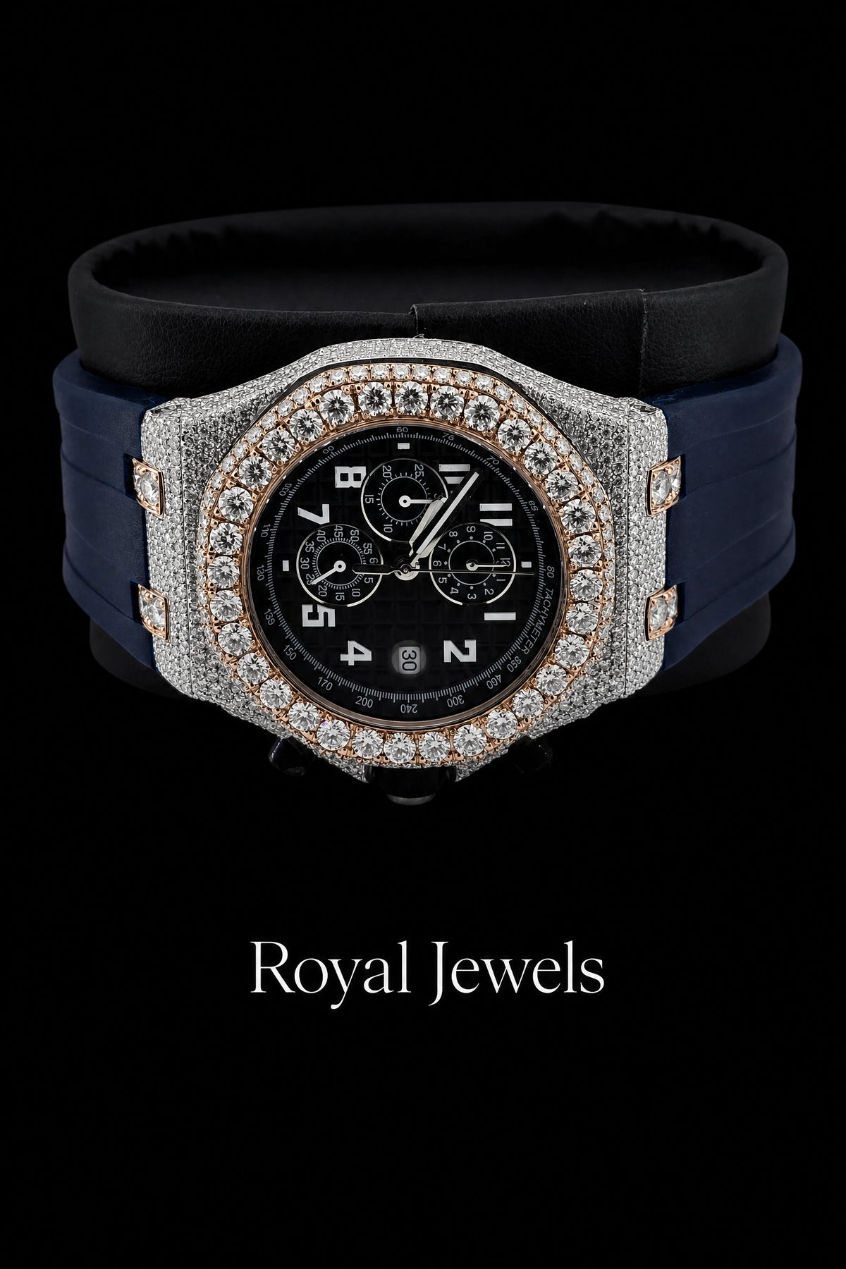 Lab Grown Diamond Watch | Luxury Iced Out Diamond Watch | Men's Diamond Wristwatch | Lab Created Diamond Timepiece