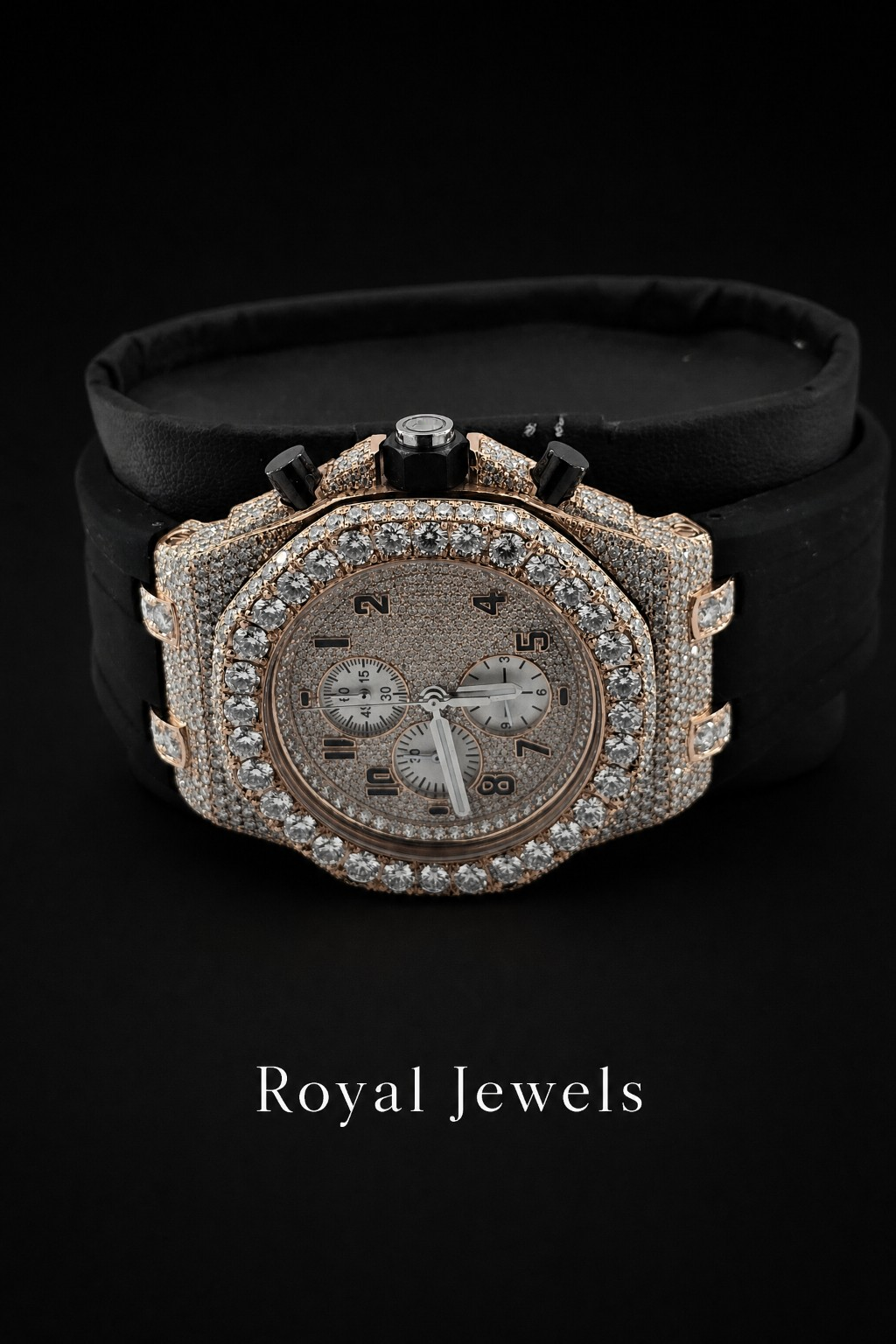 Lab Grown Diamond Watch | Luxury Iced Out Diamond Watch | Men's Diamond Wristwatch | Lab Created Diamond Timepiece